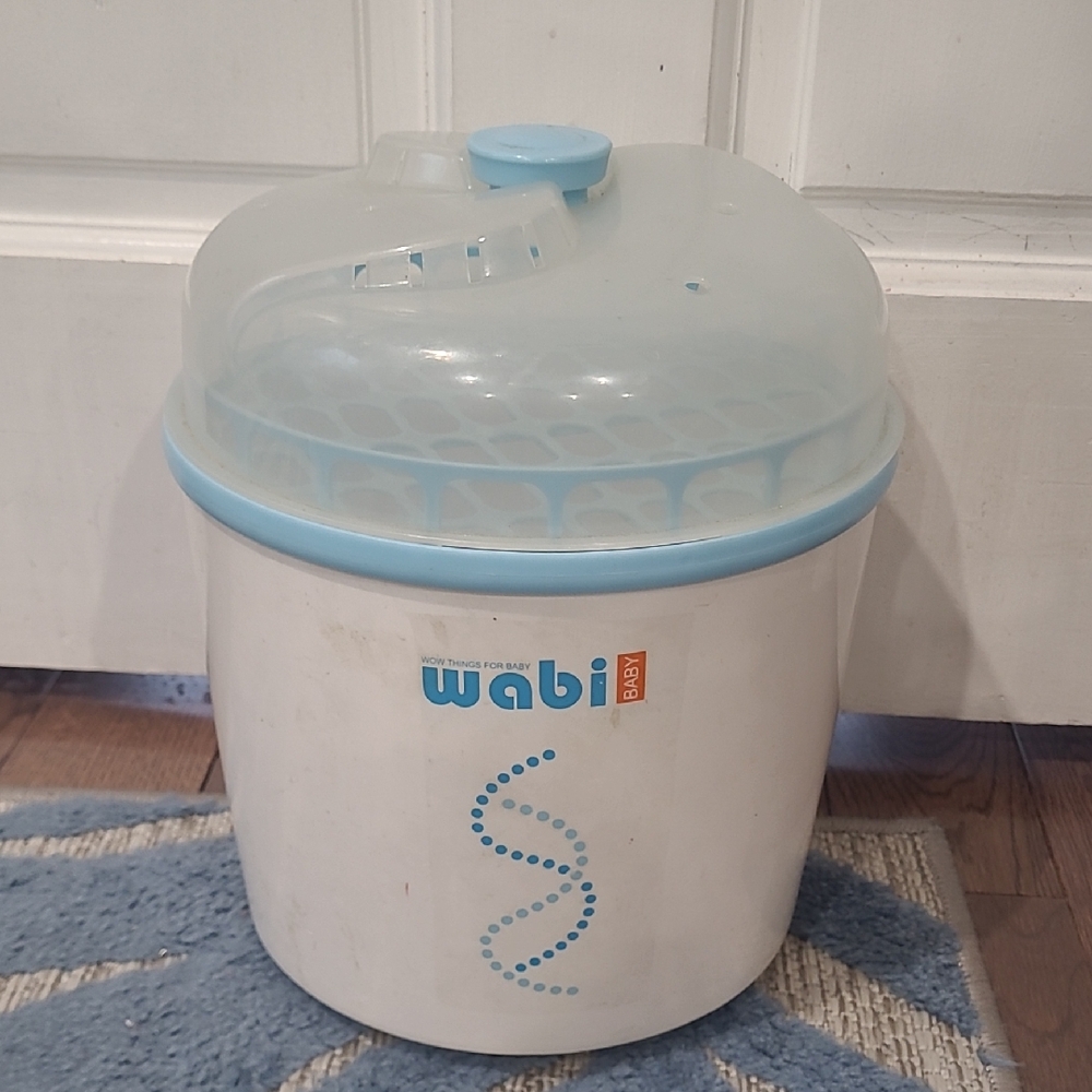 Wabi Baby Bottle Sterilizer in White and Blue - Parts Only